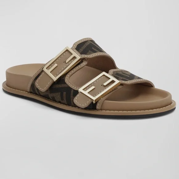 Fendi Feel Jacquard Sandal, Slides, Shoes - Picture 13 of 16